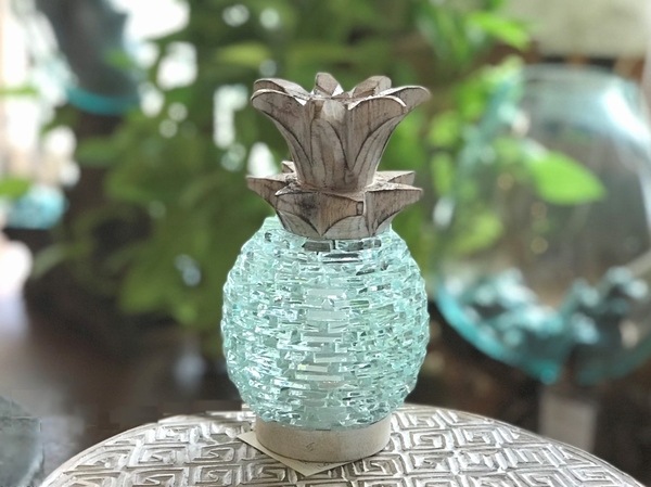 パイナップルランプ ガラステーブルランプ ヴィンテージ 激レア 楽天市場】パイナップル 型 ガラス テーブルランプ シルバー